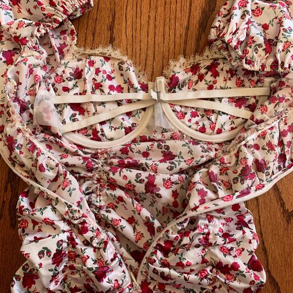 For Love & Lemons Melrose Dress MSRP $160 | Red White | XS - Picture 12 of 13